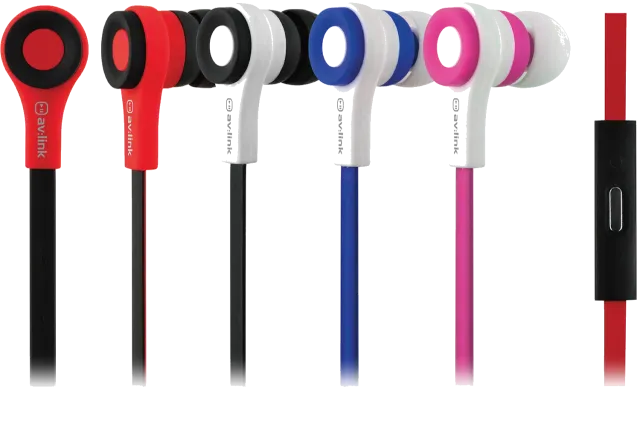 AV:Link Stereo Earphones Hands Free 4 Colours SALE