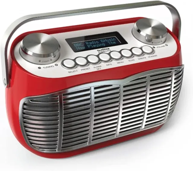 Detroit Retro DAB Radio by Audible Fidelity - Red - SALE PRICE!!